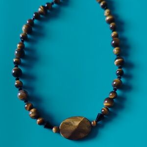 Tiger Eye Sterling Silver Necklace